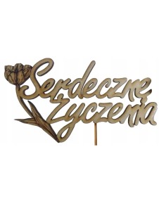 TABLICZKA DEKORACYJNA ( SERDECZNE ŻYCZENIA )