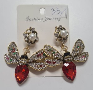 Kolczyki pszczółki czerwone