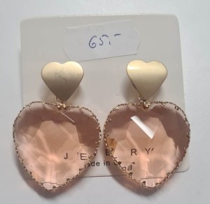 Kolczyki serduszka pomarańczowe