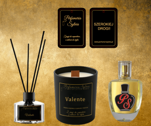 Zestaw Zapachowy – inspirowany Valentino (dyfuzor, świeca, zapach samochodowy, perfumy) 