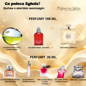 Zestaw perfum o akordzie owocowym  – wybór Sylwii  
