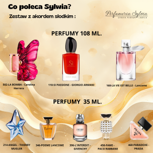 Zestaw perfum o akordzie słodkim     – wybór Sylwii  