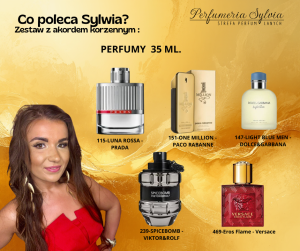 Zestaw perfum o akordzie korzennym męski      – wybór Sylwii      5x35ml