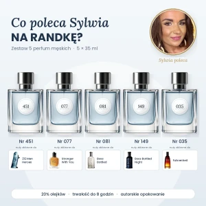 Zestaw męskich perfum na randkę – Wybór Sylwii I 5 × 35 ml