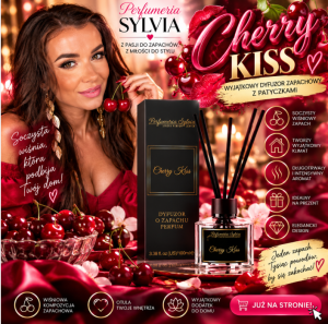 Cherry Kiss – dyfuzor zapachowy z patyczkami 100 ml | Perfumeria Sylvia