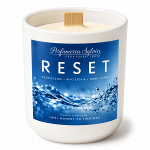 RESET – świeca zapachowa z drewnianym knotem | Sport Collection by Perfumeria Sylvia